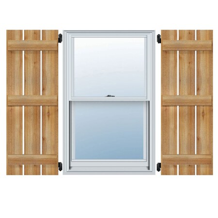 Spaced Board-n-Batten Shutters, Rough Sawn Western Red Cedar, 11 1/4W X 77H